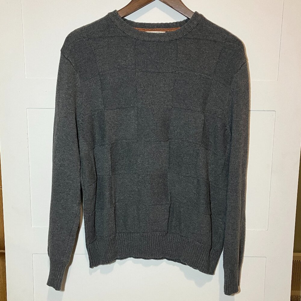 Dockers Mens Large Gray Checkered Pullover Sweater Cotton‎ Retro Minimalist Norm
